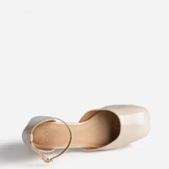 Babies beige verni à bout carré