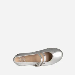 Babies BUGGY argentée cuir