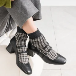 Babies noir cuir à fines brides