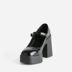 Babies TEXTO noire vernie à plateforme