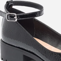 Babies TEXTO noire vernie à semelle crantée