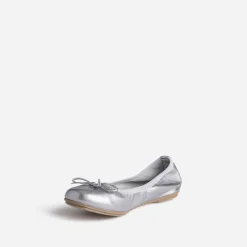 Ballerine BUGGY parme en cuir métallisé
