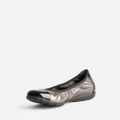 Ballerine CAPRICE bronze élastiquée à bout verni