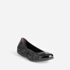 Ballerine CAPRICE noire élastiquée à bout verni