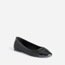 Ballerine noire bi matière