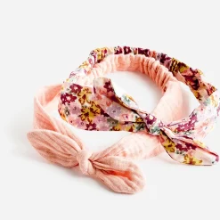 Bandeaux corail et imprimé fleurs
