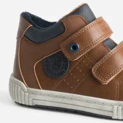 Basket BUGGY cognac à scratchs
