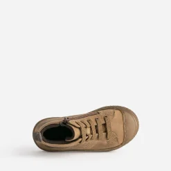 Basket éco-conçue BUGGY marron en cuir