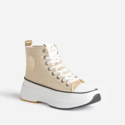 Basket KAPORAL beige doré à plateforme