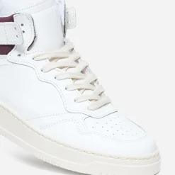 Basket TEXTO blanche et bordeaux