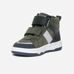 Baskets BUGGY kaki à double scratchs