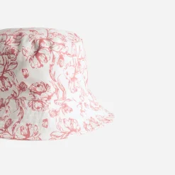 Bob écru motif fleurs roses