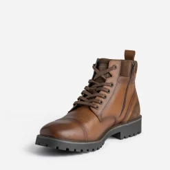 Boots à lacet REDSKINS cognac en cuir