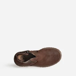 Boots BUGGY marron en cuir velours
