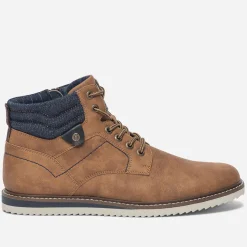 Boots camel à lacet