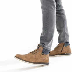 Boots camel à lacet