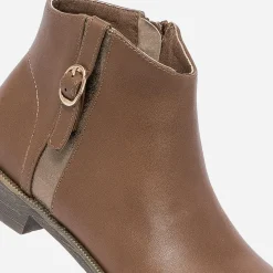 Boots camel avec boucle côté