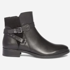 Boots CAPRICE noir à bride cloutée