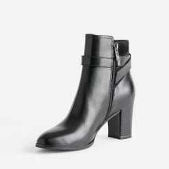 Boots CAPRICE noir en cuir et cuir velours