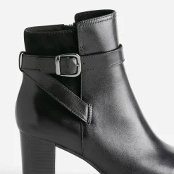 Boots CAPRICE noir en cuir et cuir velours