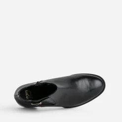 Boots ERAM FLEX noir en cuir détail embossé