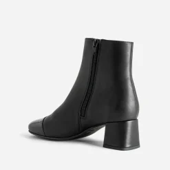 Boots noir cuir bout verni