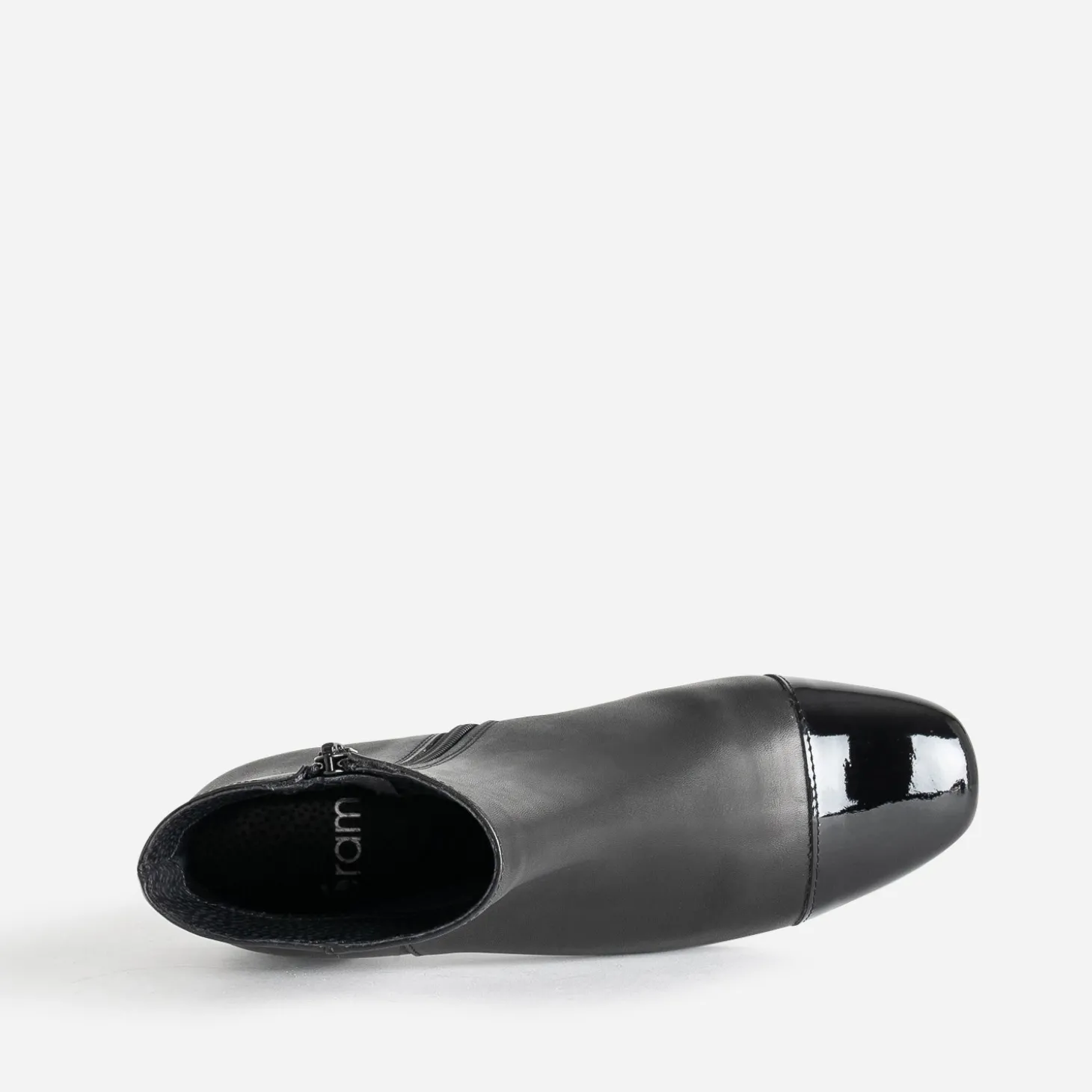 Boots noir cuir bout verni