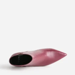 Boots TEXTO bordeaux pointu à talon aiguille