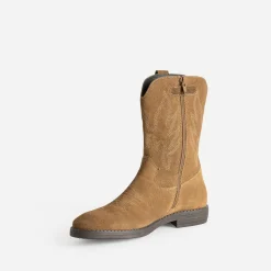 Boots western BUGGY camel cuir velours