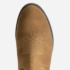 Boots western BUGGY camel cuir velours