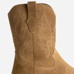 Boots western BUGGY camel cuir velours