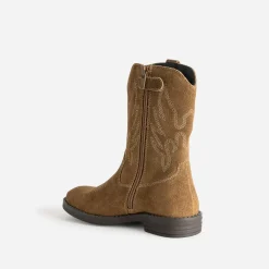 Boots western BUGGY camel cuir velours