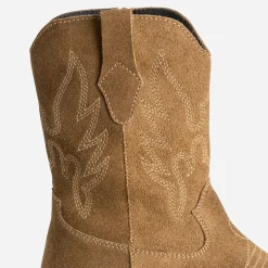 Boots western BUGGY camel cuir velours