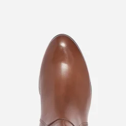 Botte à talon CAPRICE cognac en cuir et textile