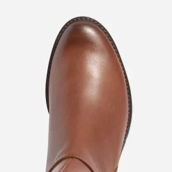 Botte CAPRICE cognac bi matière à double bride