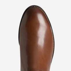 Botte CAPRICE cognac bi-matière double bride