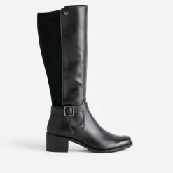 Botte CAPRICE noire cuir bi matière