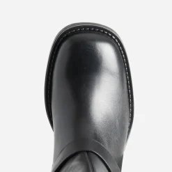 Botte motard TEXTO noire en cuir