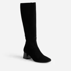 Botte noire cuir velours souple