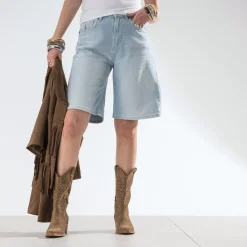 Botte santiag TEXTO taupe cuir velours ajouré