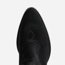 Botte TEXTO noire cuir velours western