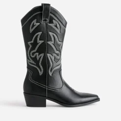 Botte TEXTO noire et blanche esprit santiag