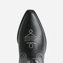 Botte TEXTO noire et blanche esprit santiag