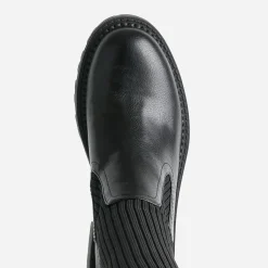 Botte-chaussette TEXTO noire bi matière