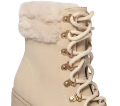 Bottine à talon TEXTO beige esprit montagne