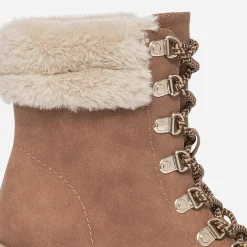 Bottine à talon TEXTO camel esprit montagne