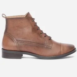 Bottine ERAM FLEX cognac en cuir éco-conçu