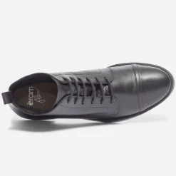 Bottine ERAM FLEX noire en cuir éco-conçu