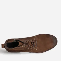 Bottine marron cuir velours