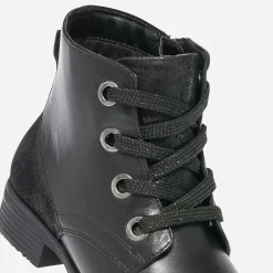 Bottine noire éco-conçue en cuir